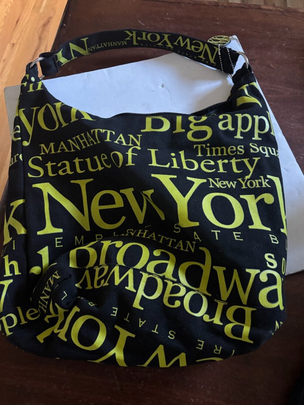 Jay Joshua - New York Theme – Black Canvas Cross Body Tote